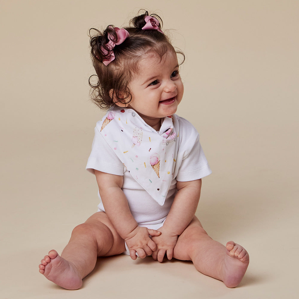 Snuggle Hunny - Ice Creams Organic Dribble Bib