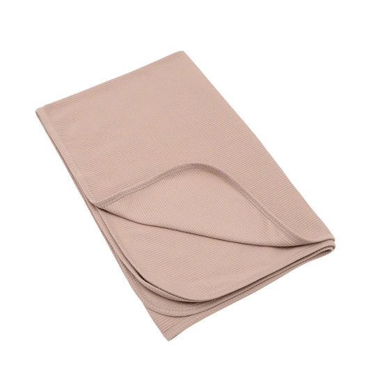 Basic Label Co- Ribbed Swaddle - Rose