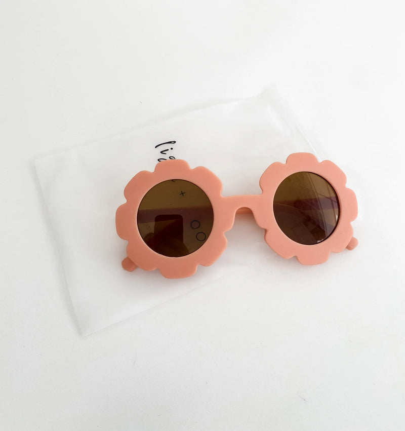 Light and Moon- Flower Sunglasses- Light Peach