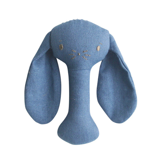 Alimrose - Chambray Bobby Bunny Stick Rattle