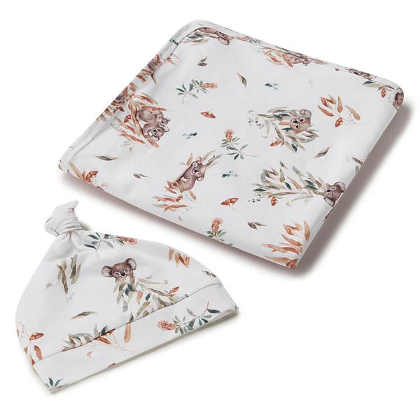 Snuggle Hunny Kids- Koala Jersey Wrap & Headband Set
