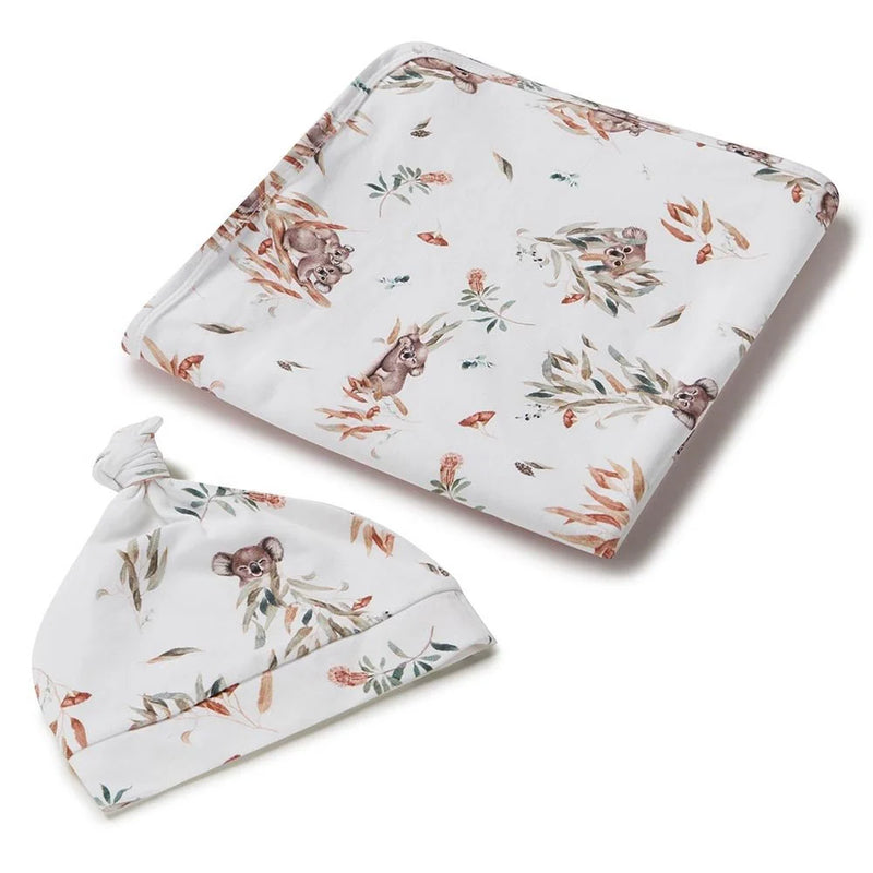 Snuggle Hunny Kids- Koala Jersey Wrap & Headband Set
