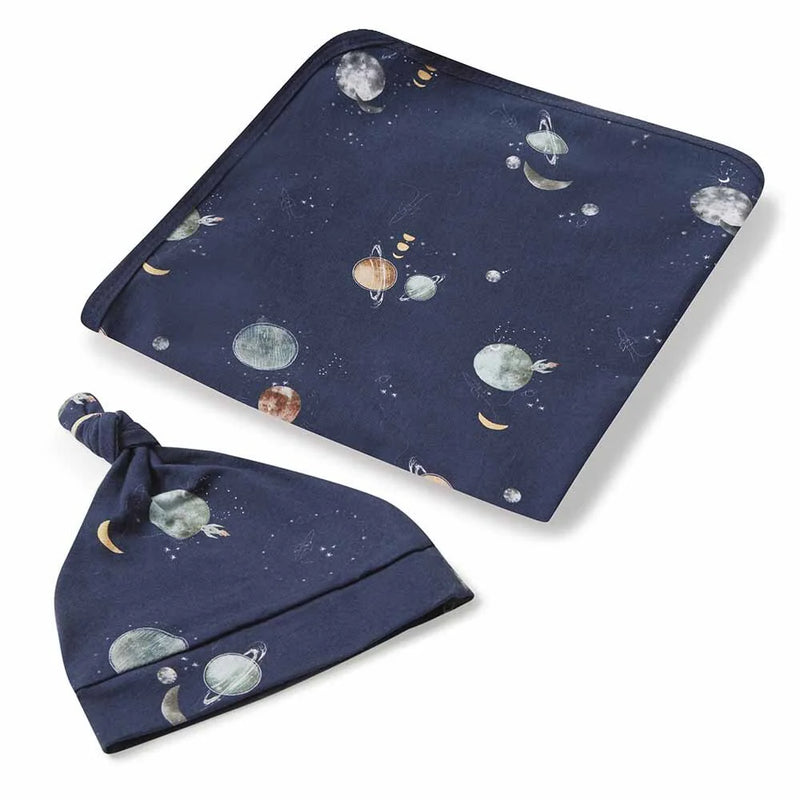 Snuggle Hunny - Milky Way Jersey Wrap & Beanie Set