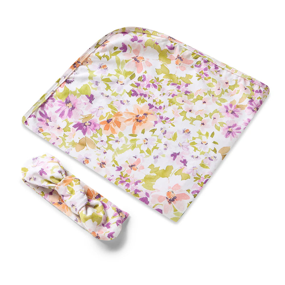 Snuggle Hunny Kids- Isla Jersey Wrap & Headband Set