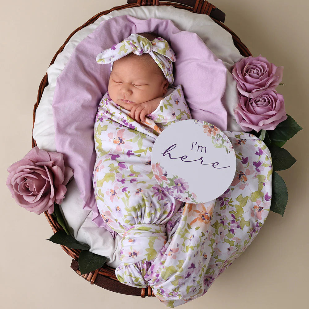 Snuggle Hunny Kids- Isla Jersey Wrap & Headband Set