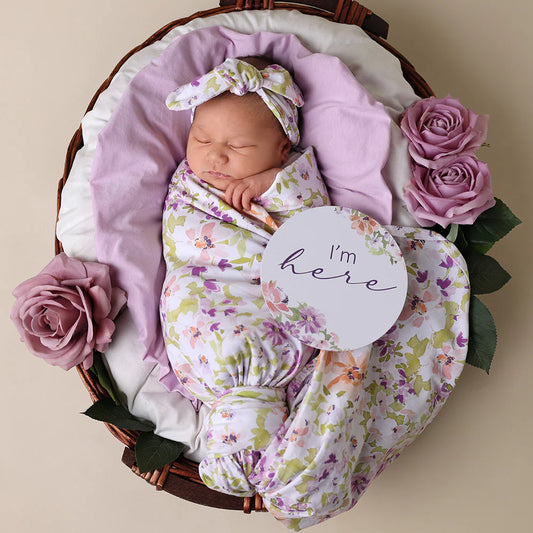 Snuggle Hunny Kids- Isla Jersey Wrap & Headband Set