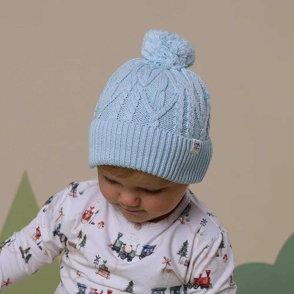Snuggle Hunny - Baby Blue Organic Knit Beanie