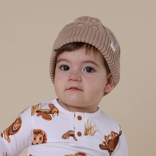 Snuggle Hunny - Hazelnut Organic Knit Beanie