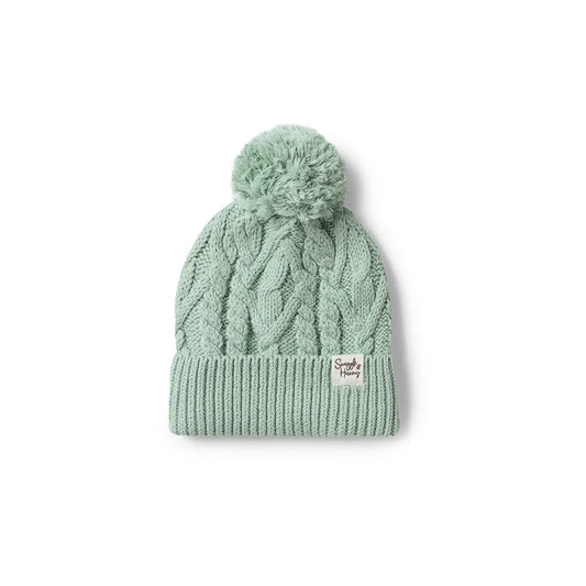 Snuggle Hunny - Sage Organic Knit Beanie