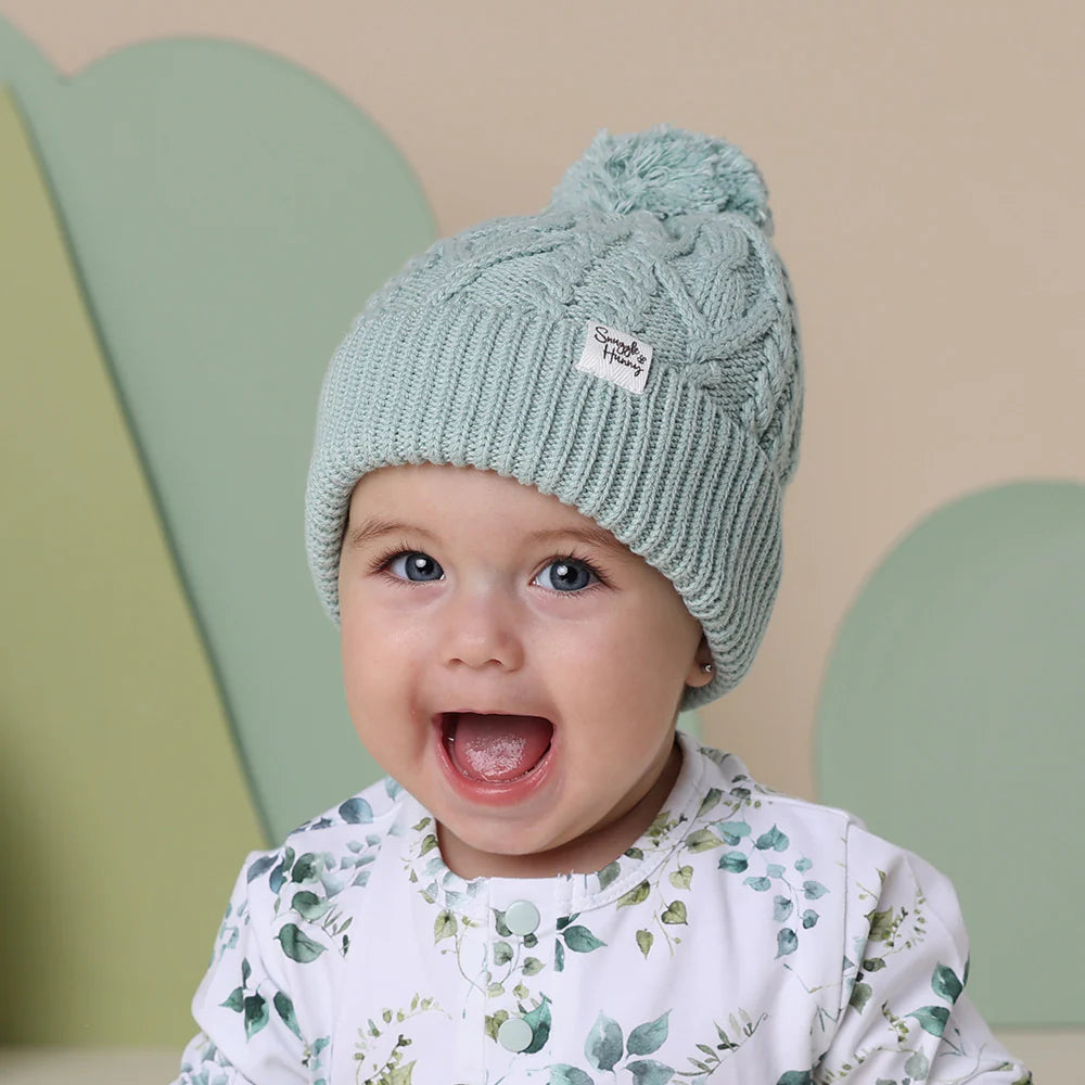 Snuggle Hunny - Sage Organic Knit Beanie