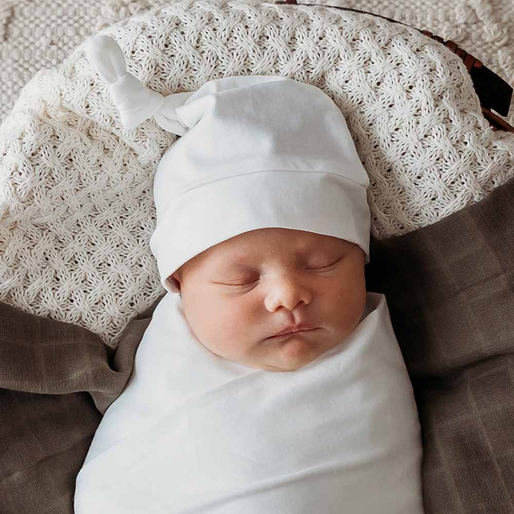 Snuggle Hunny Kids- Milk Knotted Beanie