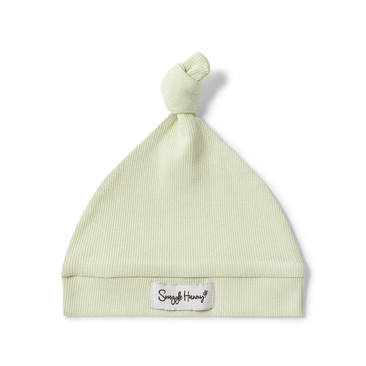 Snuggle Hunny Kids- Honeydew Ribbed Knotted Beanie