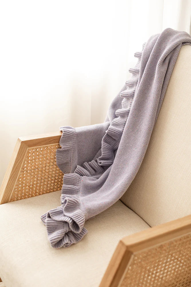 Bundl - Frill Blanket Lilac Speckle