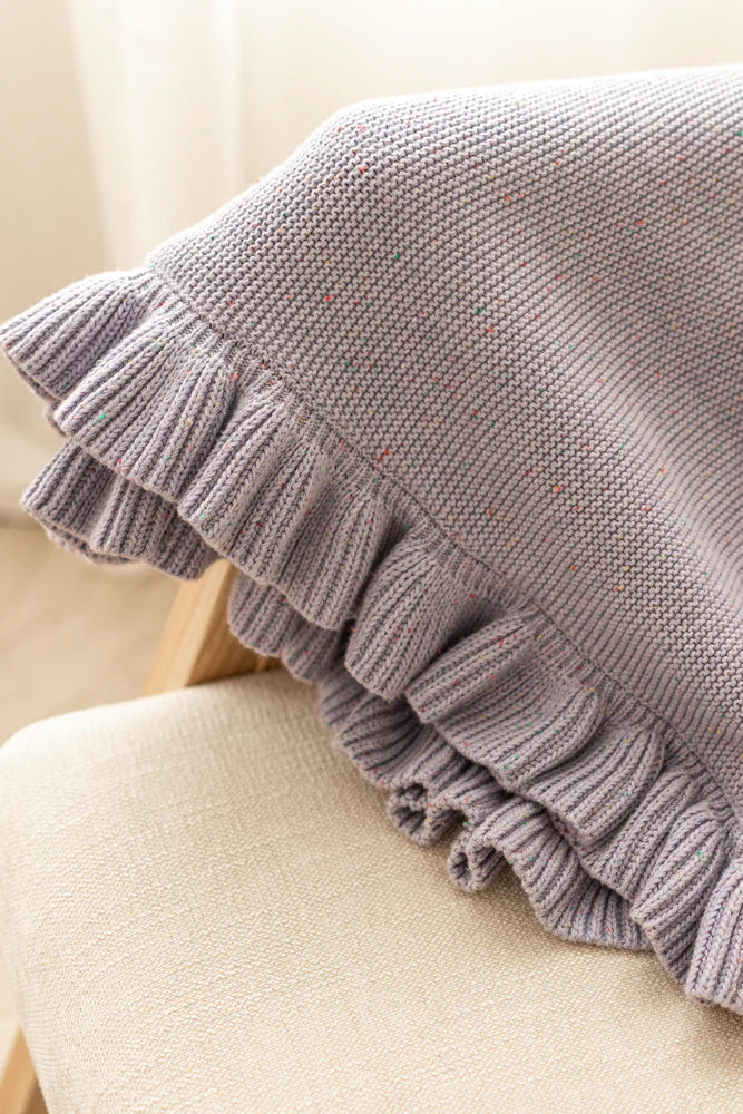 Bundl - Frill Blanket Lilac Speckle