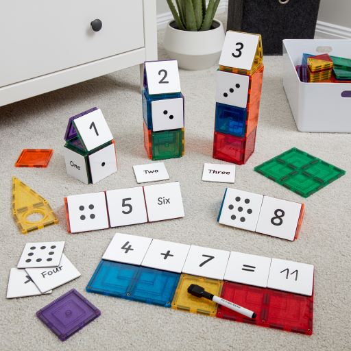 Learn and Grow Toys - Magnetic Tile Topper - Numeracy Pack (40 Piece)
