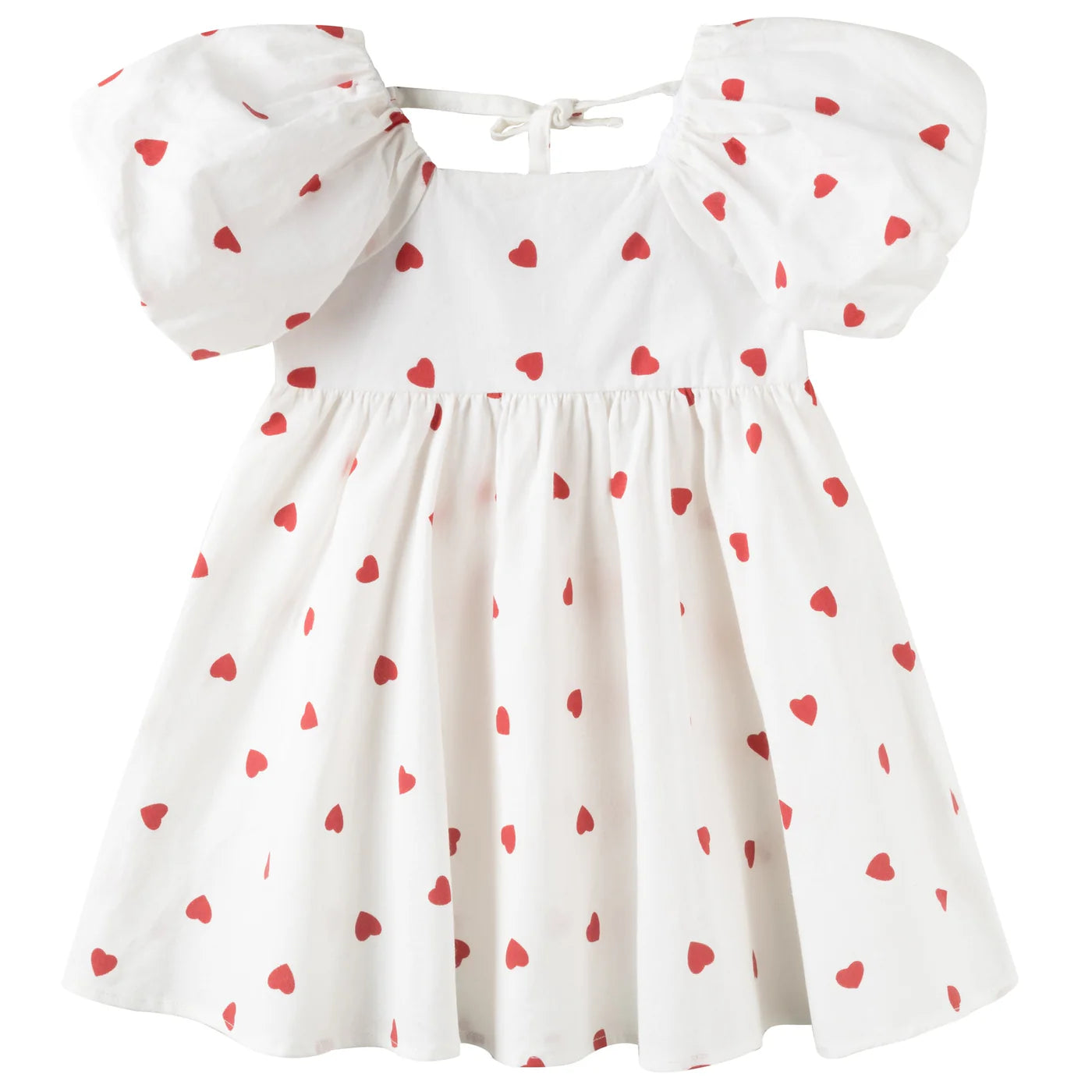 Designer Kidz- Love Hearts Puff Sleeve Dress