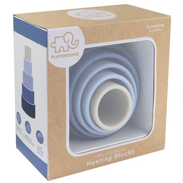 Playground- Silicone Nesting Cups- Blues