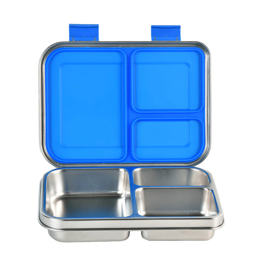 Mighty Stainless Steel Lunchbox- 3 Compartment- Blue