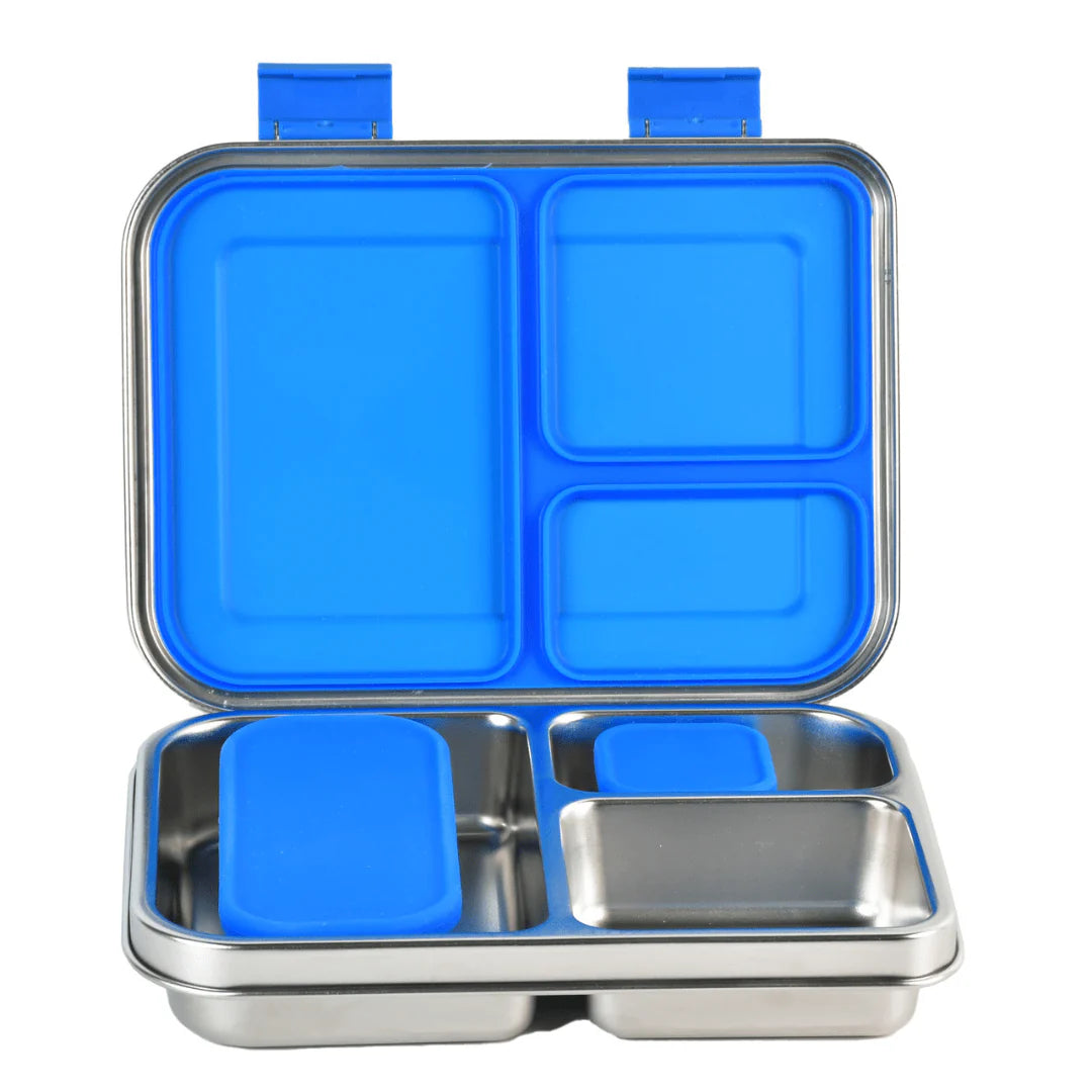 Mighty Stainless Steel Lunchbox- 3 Compartment- Blue