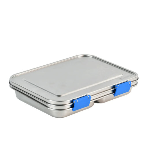 Mighty Stainless Steel Lunchbox- 3 Compartment- Blue