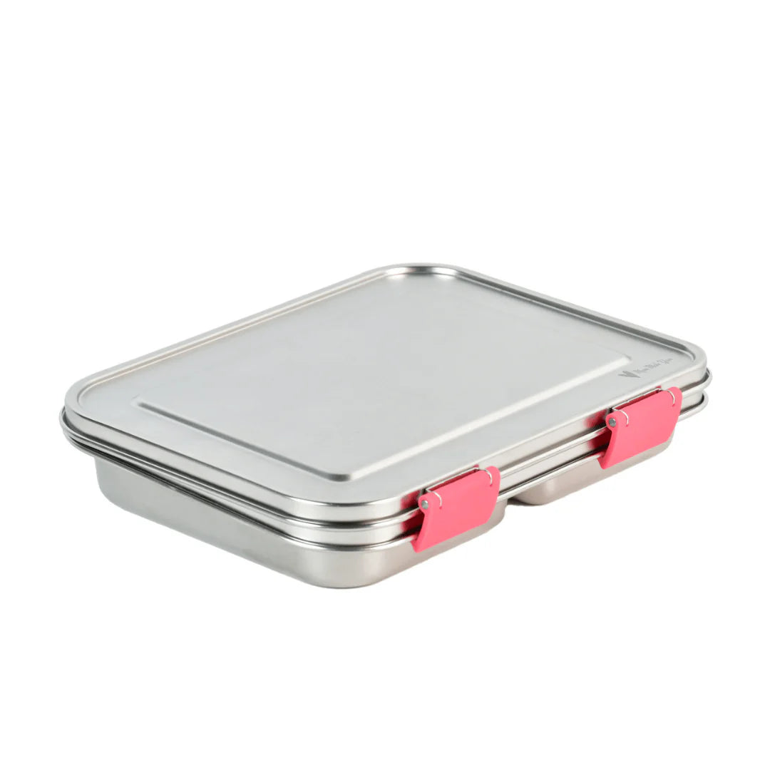 Mighty Stainless Steel Lunchbox- 3 Compartment- Pink