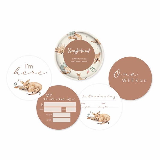 Snuggle Hunny - Kanga & Hazelnut Milestone Cards