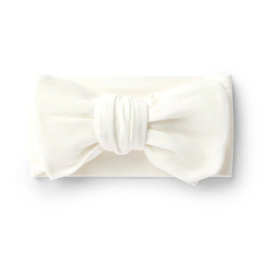 Snuggle Hunny- Milk Oversized Bow Headband