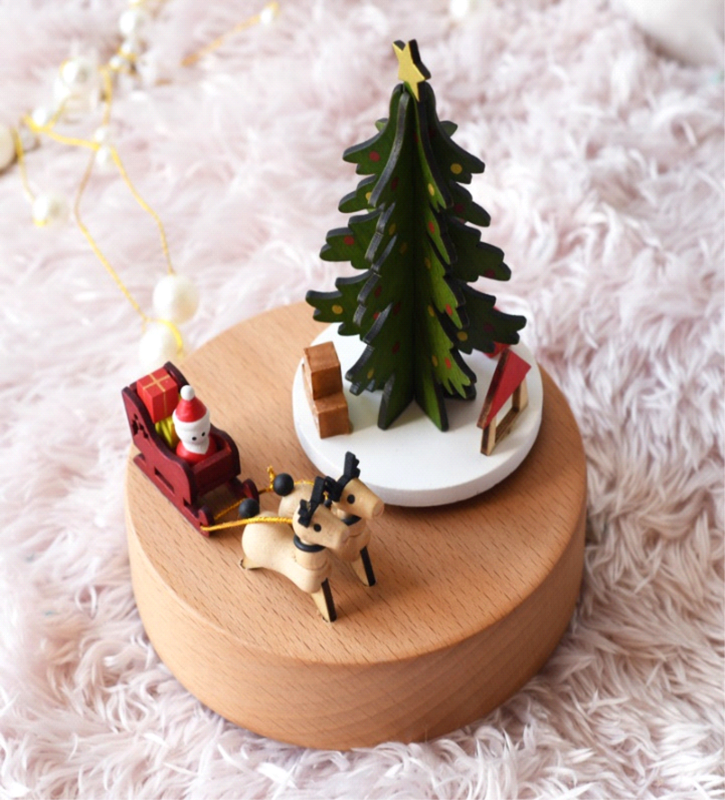 Timber Tinkers - Christmas Music Box - Santa Sleigh