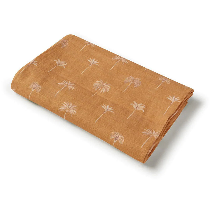Snuggle Hunny Kids-Bronze Palm Organic Muslin Wrap