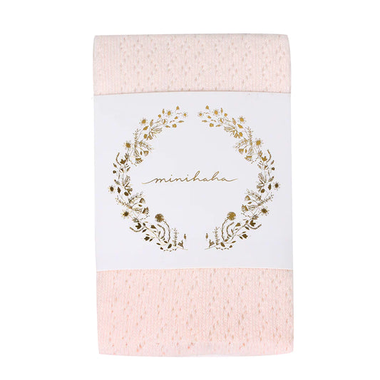 Minihaha- Pale Pink Pointelle Tights
