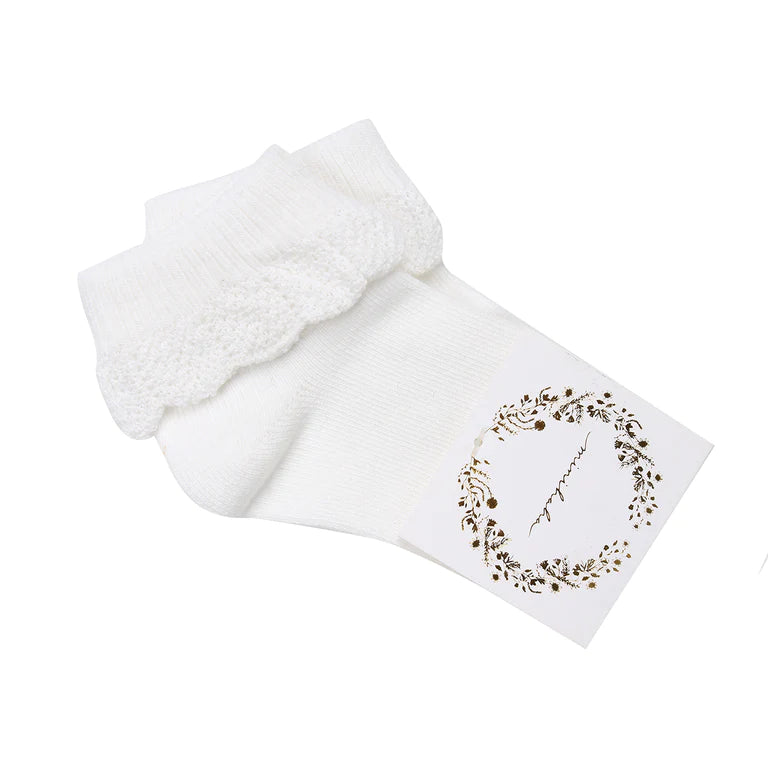 Minihaha- Cloud Drop Needle Frill Socks