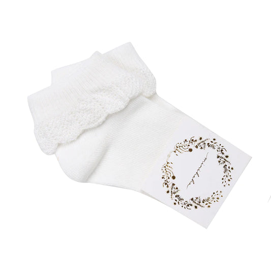 Minihaha- Cloud Drop Needle Frill Socks