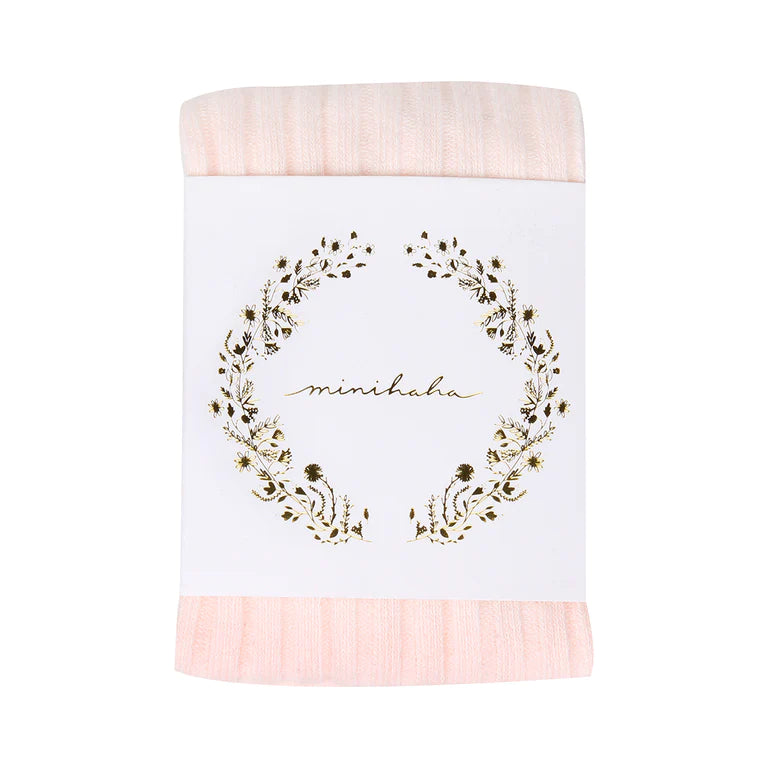 Minihaha- Pale Pink Plain Rib Tights