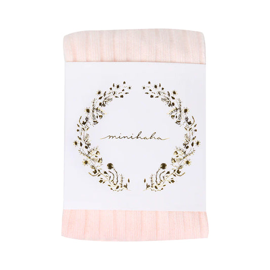 Minihaha- Pale Pink Plain Rib Tights