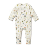 Wilson & Frenchy- Petit Garden Zipsuit with Feet