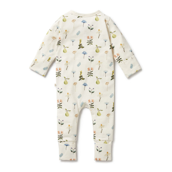 Wilson & Frenchy- Petit Garden Zipsuit with Feet