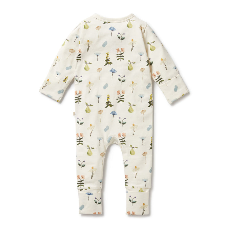 Wilson & Frenchy- Petit Garden Zipsuit with Feet