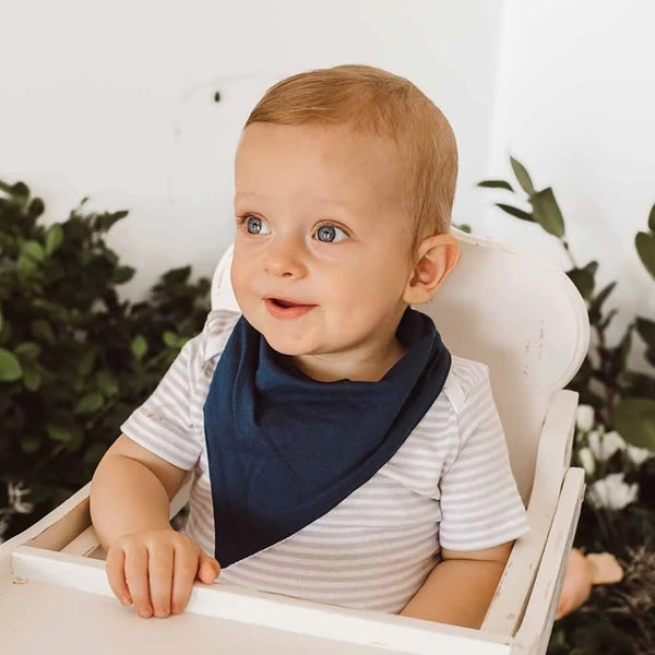 Snuggle Hunny Kids-Navy Dribble Bib