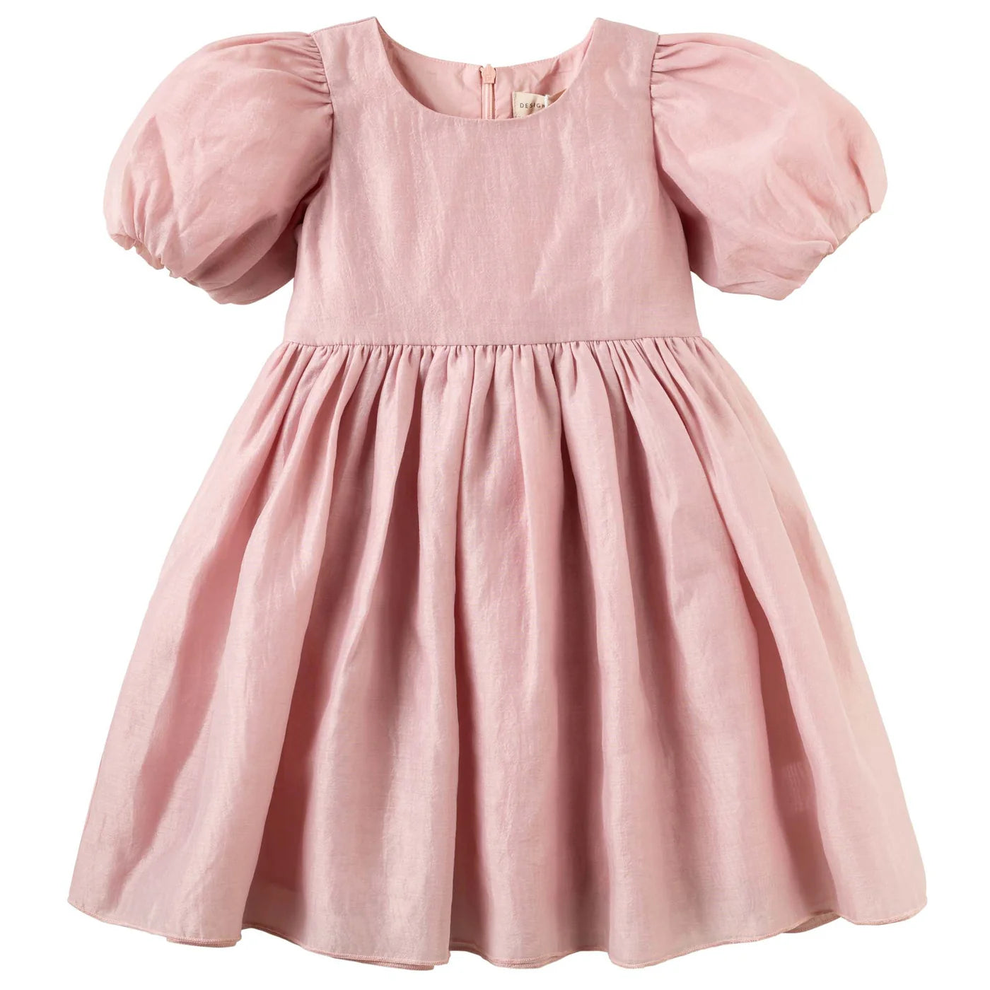 Designer Kidz- Blush Noa Puff Sleeve Dress