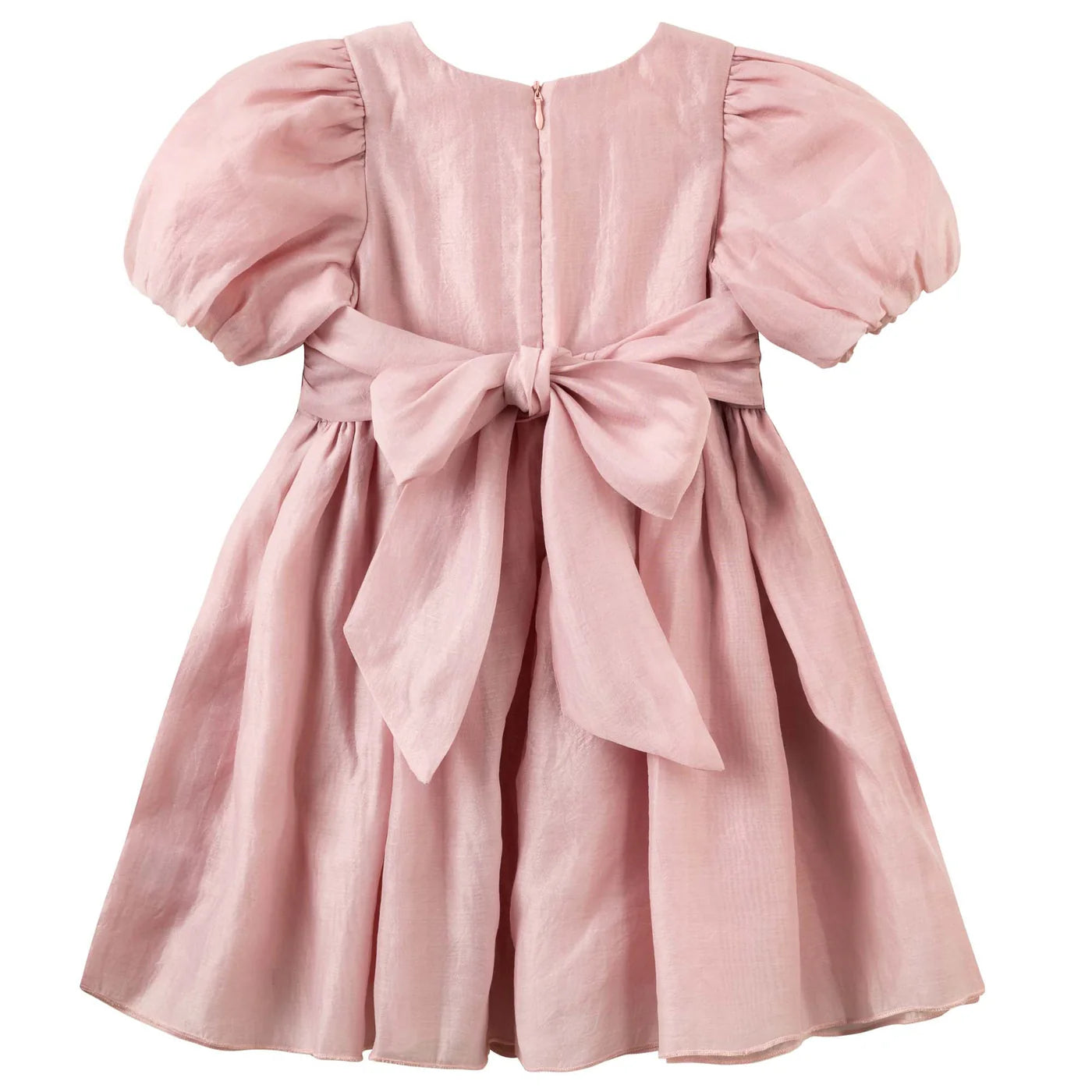 Designer Kidz- Blush Noa Puff Sleeve Dress