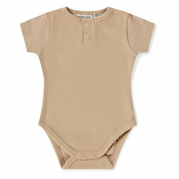 Snuggle Hunny Kids - Pebble Short Sleeve Ribbed Bodysuit