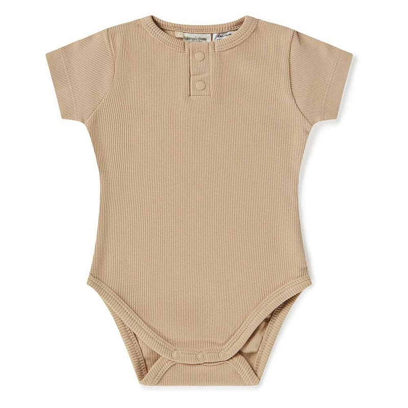 Snuggle Hunny Kids - Pebble Short Sleeve Ribbed Bodysuit