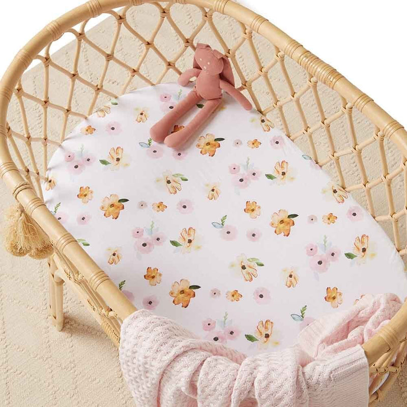 Snuggle Hunny Kids- Poppy Fitted Bassinet Sheet & Change Pad Cover