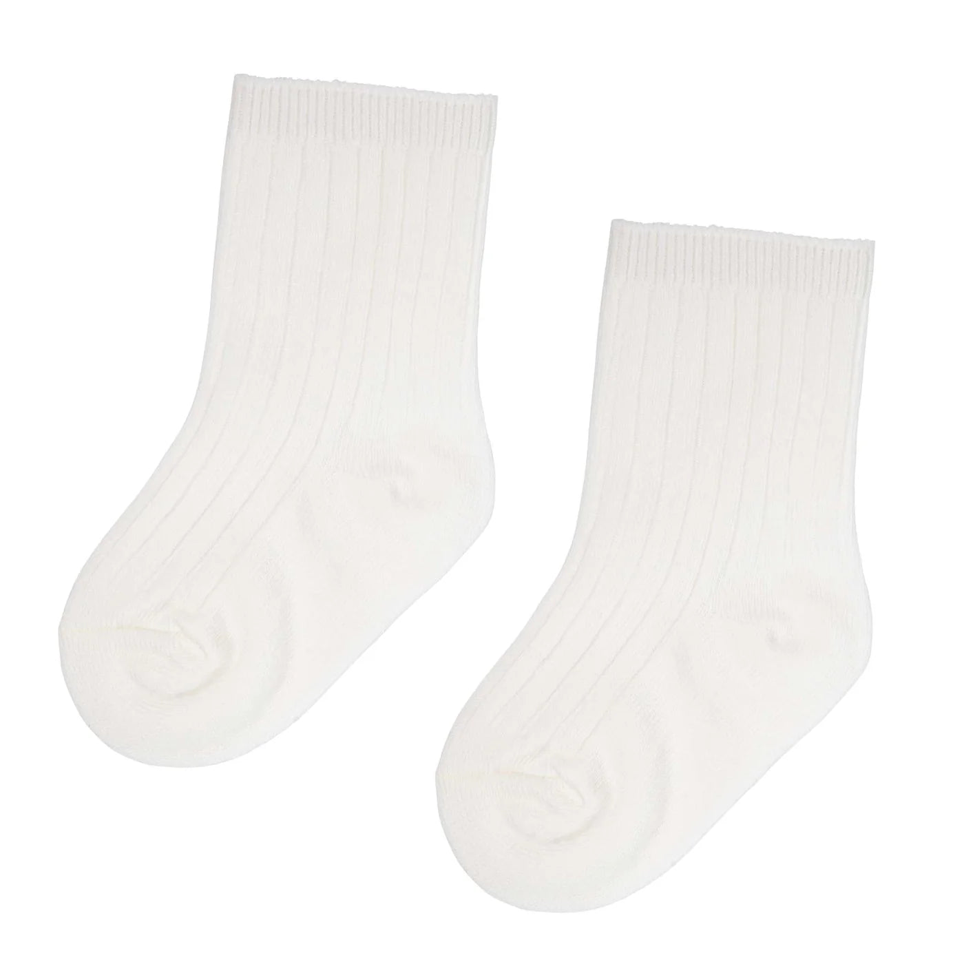 Designer Kidz- Rib Crew Socks- Ivory