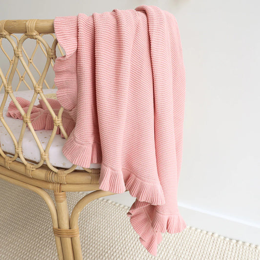 Snuggle Hunny Kids- Rosa Pink Frill Blanket