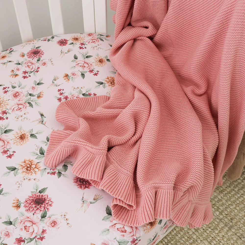 Snuggle Hunny Kids- Rosa Pink Frill Blanket