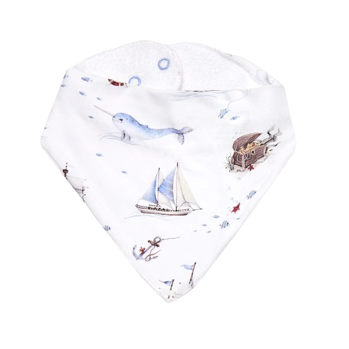 Snuggle Hunny - Set Sail Organic Dribble Bib