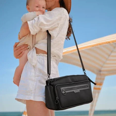 Oi Oi- Multitasker Pram Caddy - Black Neoprene