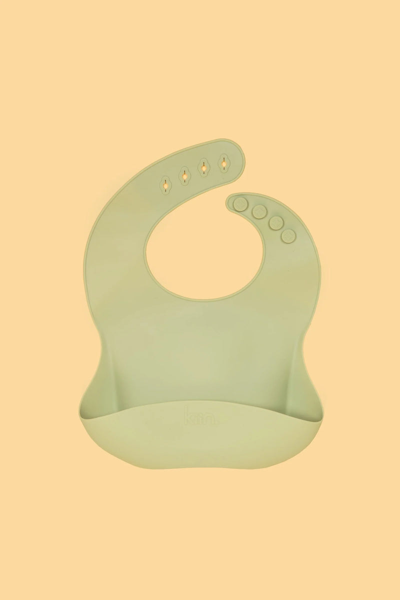 Kiin Baby - Sage -Silicone Catch Bib