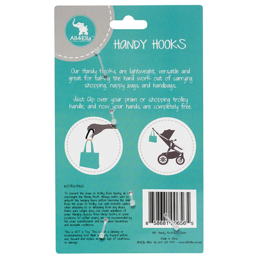 All4Ella- Handy Hooks -Silver